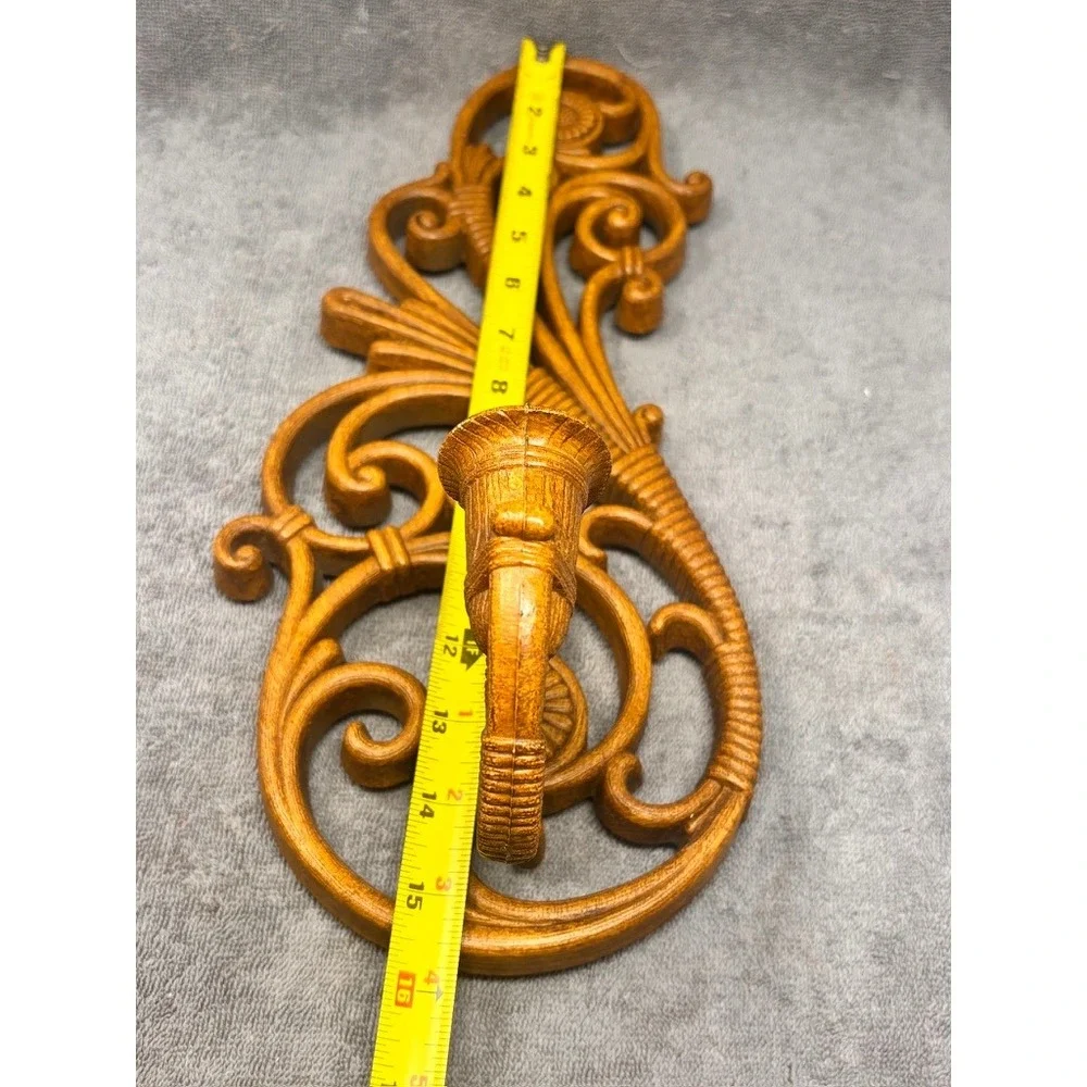 Vintage Syroco 3312 Faux Wood Wall Sconce Candle Holder 15.5